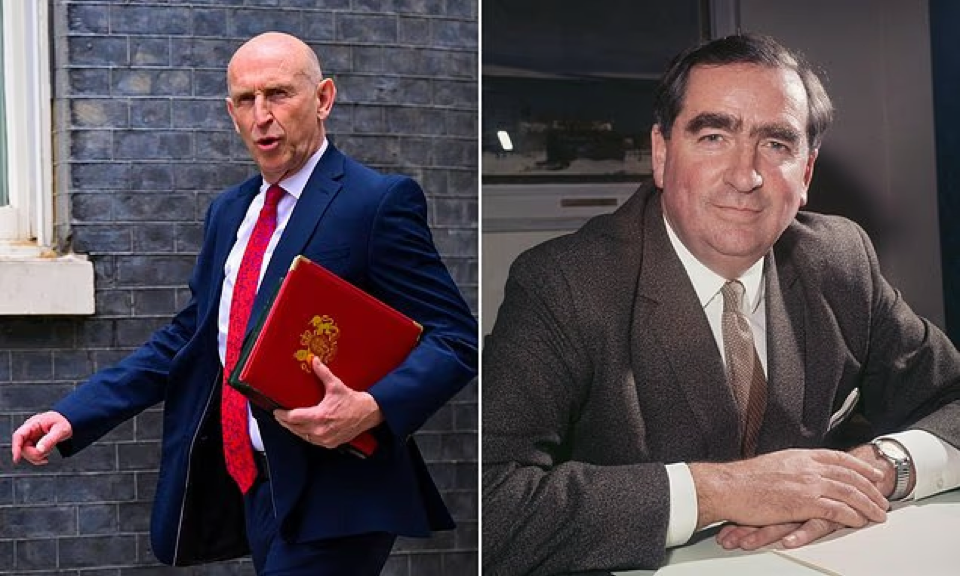 Source-supplied image for: John Healey is urged to rule out tax hikes in his Budget amid warnings Labour's runaway spending could 'bankrupt Britain'